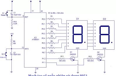 Mạch tạo số ngẫu nhiên sử dụng 8051